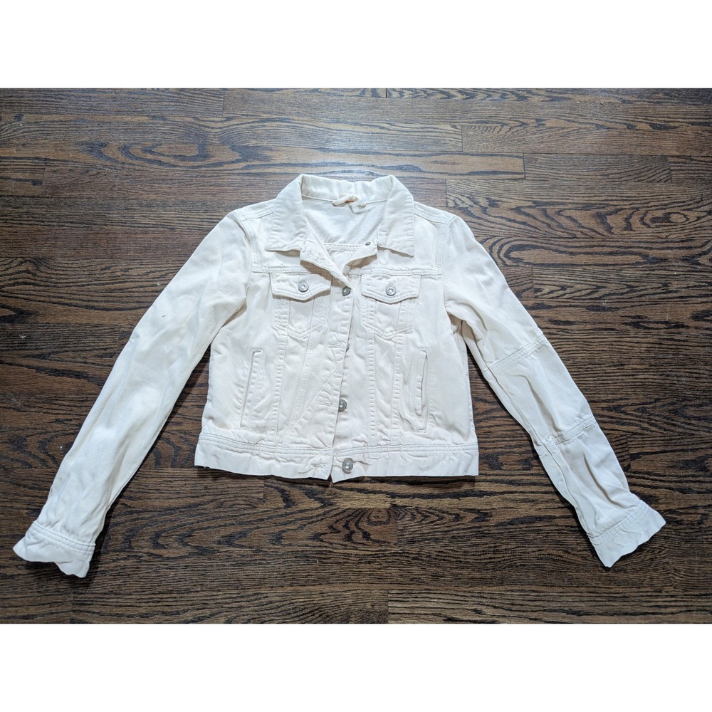 We The Free People Rumors Denim Jean Jacket Womens Size Xs X Small Natural Cream - Picture 2 of 8